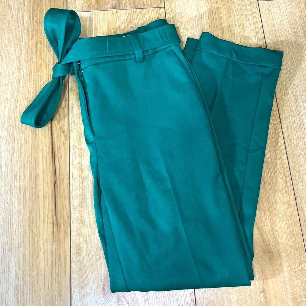 NWT LOFT The Devlin Spin Green Pants